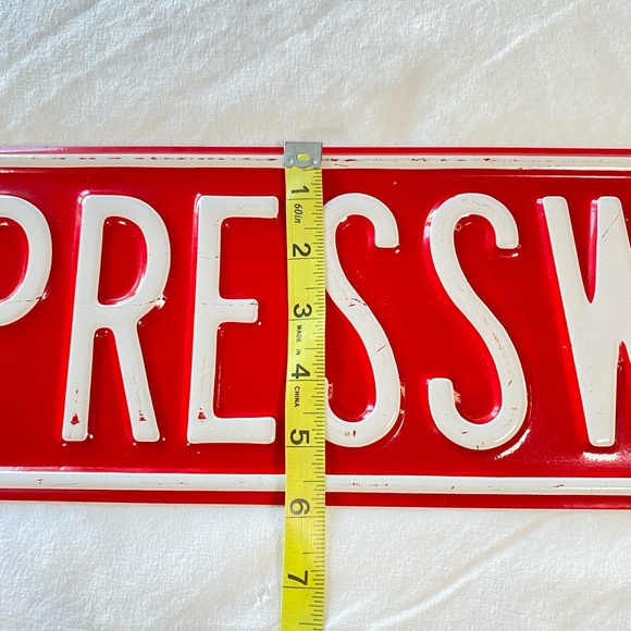 RARE 3’ VTG Metal Lil Red Expressway Street Sign Garage Man Cave - Picture 10 of 10